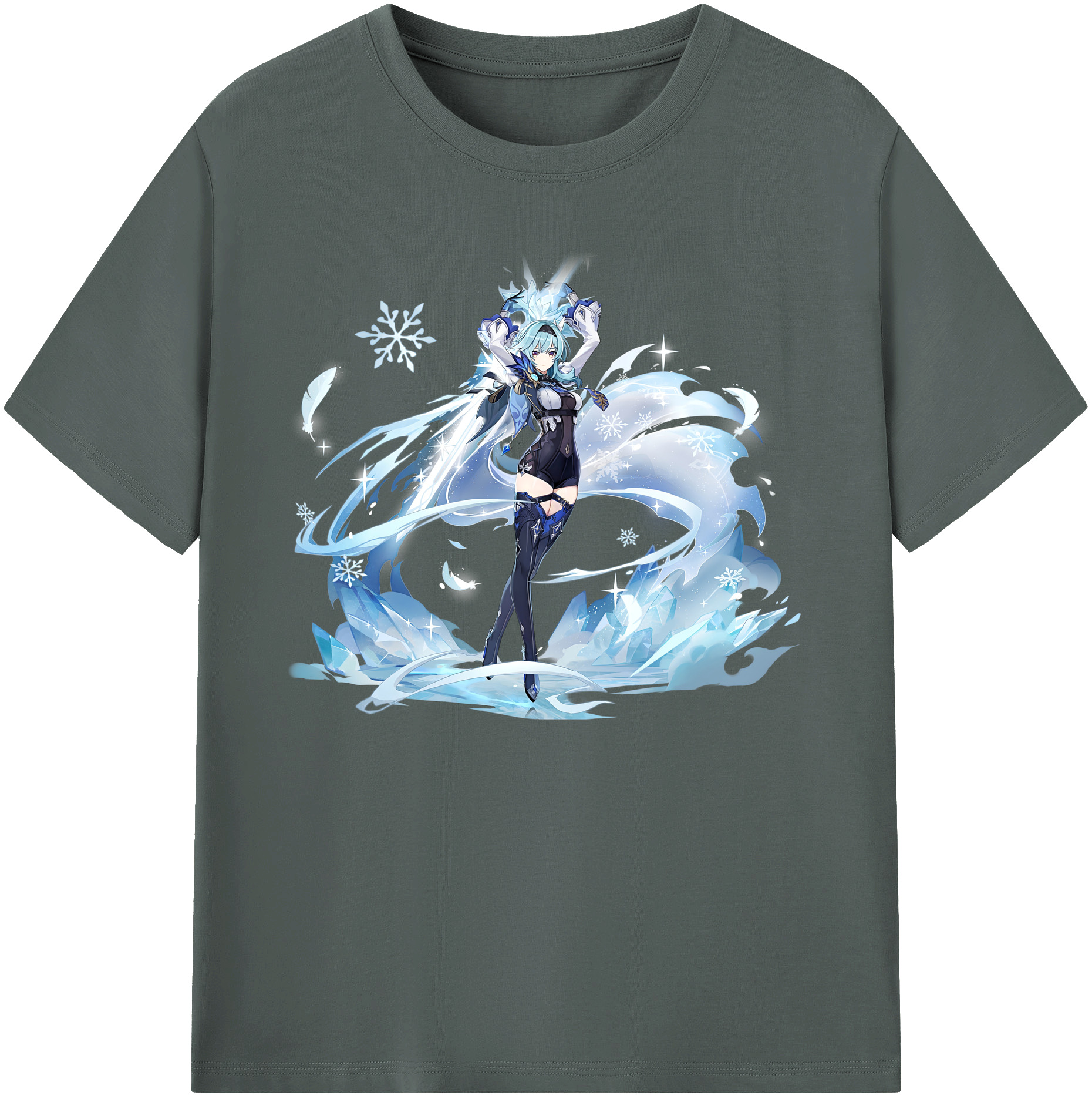 げんし神 优菈 ゆうら genshin Yūra 綿100％ メンズ半袖Tシャツ｜肌触りやわらか＆通気性